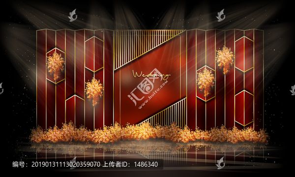 成紅色系婚禮現代簡約時尚婚禮