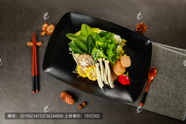 火锅配菜蔬菜拼盘