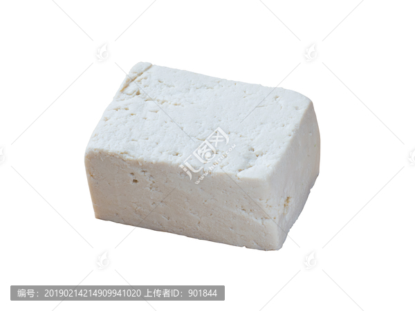 方块状食材白色豆腐抠图白底图片