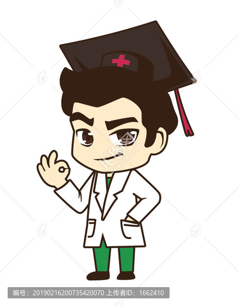 醫(yī)生博士卡通插畫