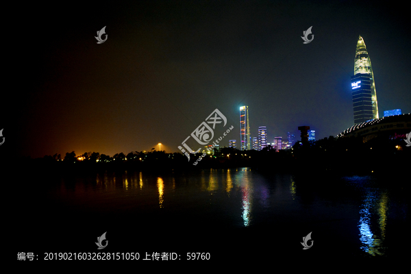 深圳湾夜景灯光