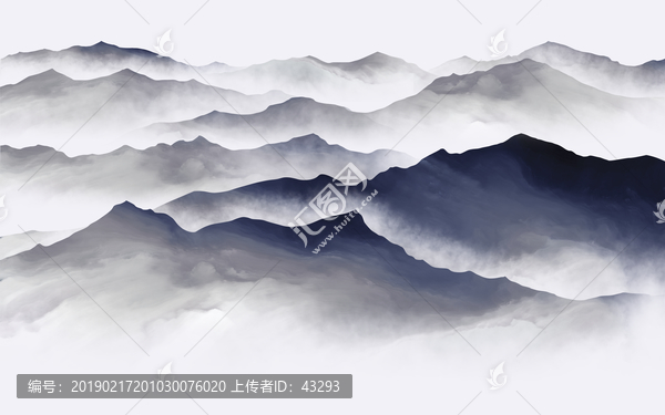 抽象意境山水画