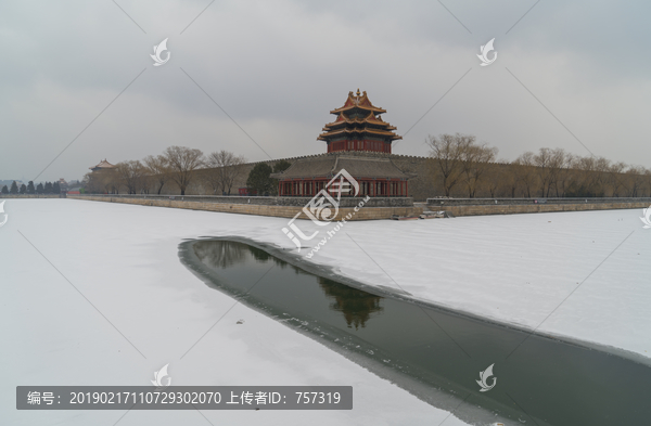 北京故宫角楼雪景