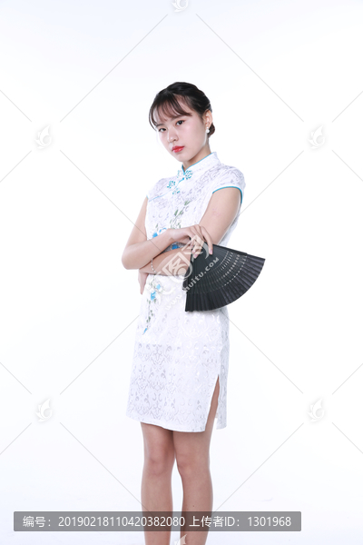穿旗袍的美女攝影圖片