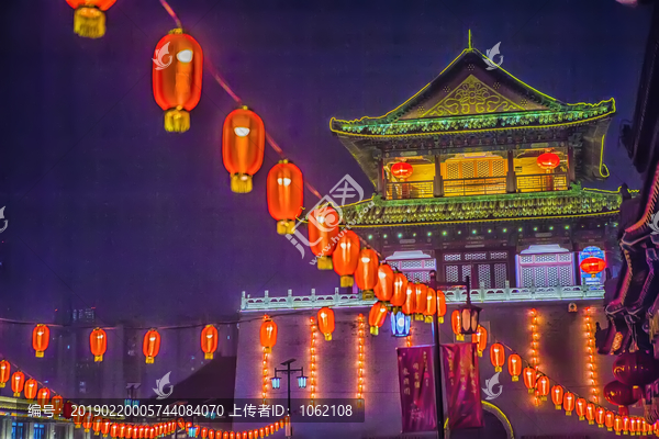 天津鼓楼夜景灯光