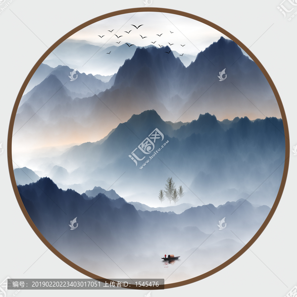 水墨遠(yuǎn)山