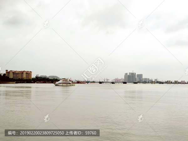 海口城市海滨风景