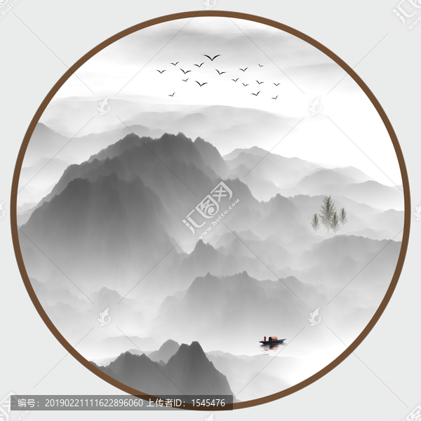 寫意山水裝飾畫