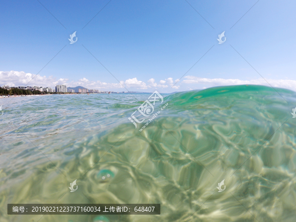 玻璃海水高清背景