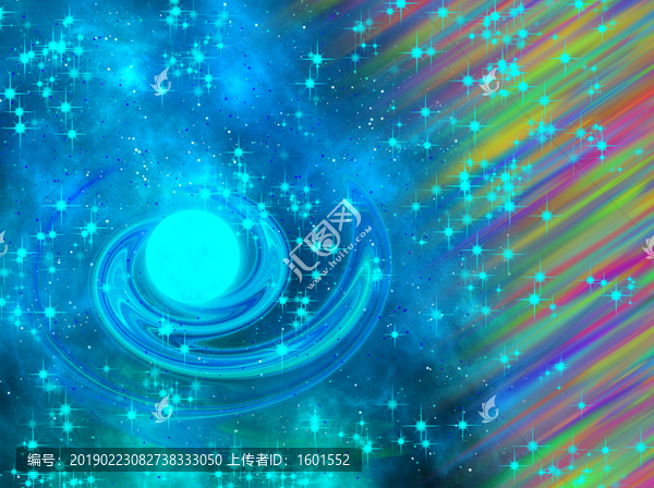 高清藍色星空裝飾畫