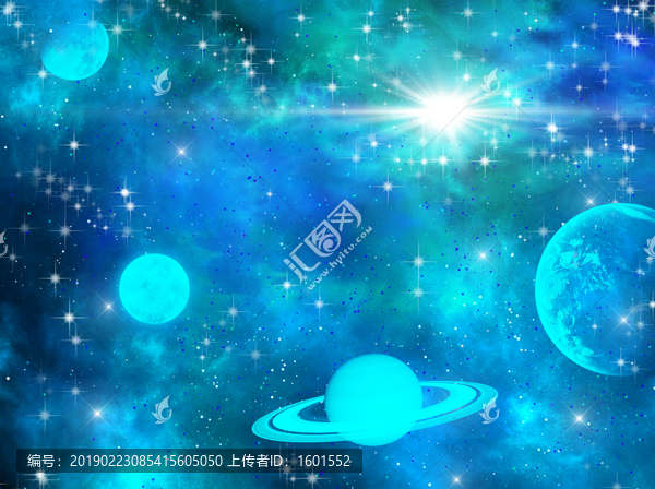 高清藍色星空裝飾畫