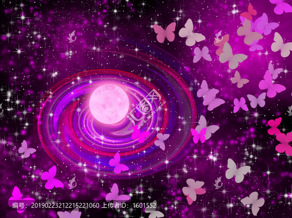 高清紫色星空背景裝飾畫