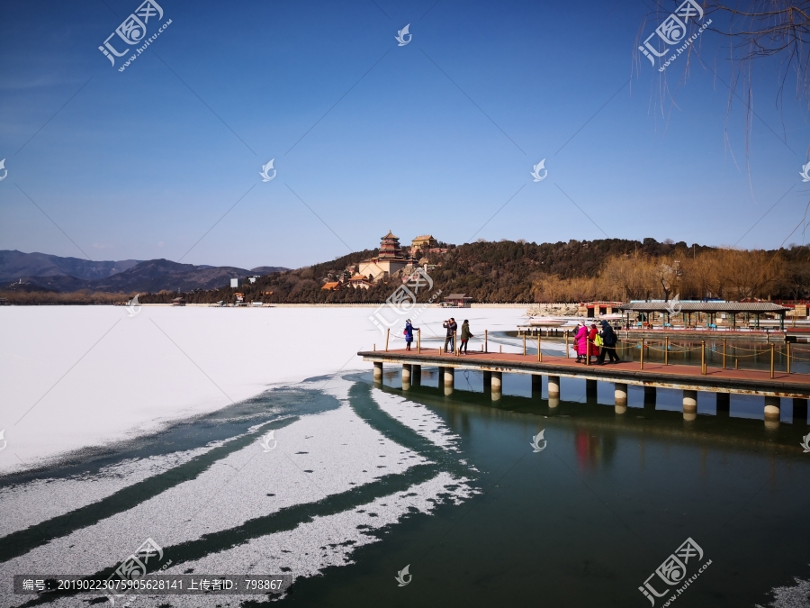 颐和园雪后景色