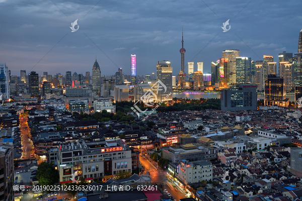 上海老城厢豫园商城风光夜景