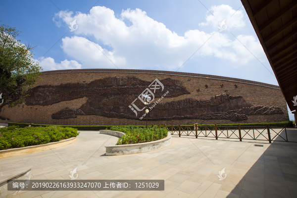 黄河文明浮雕墙