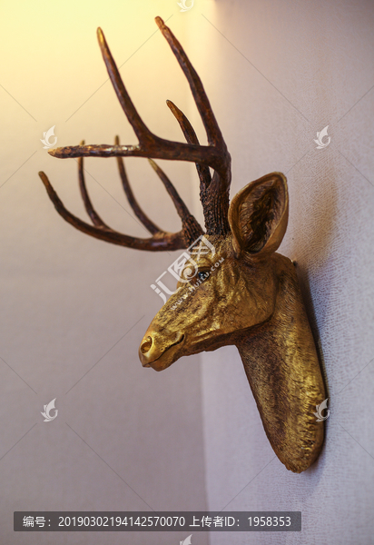 壁挂鹿头饰品