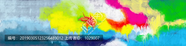 橫幅抽象油畫