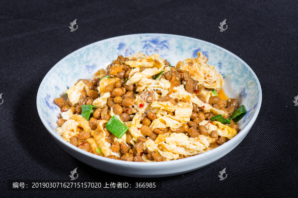 腊八豆炒鸡蛋