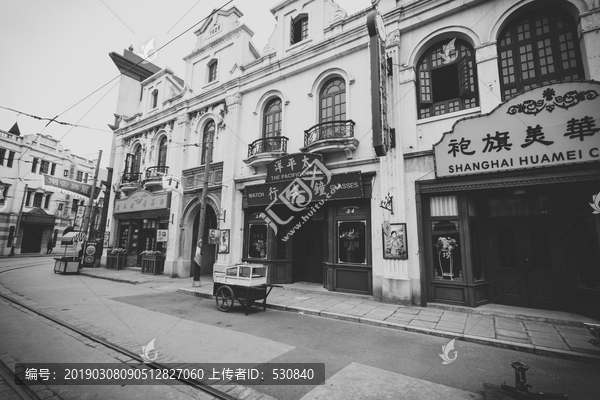 老上海建筑街景-匯圖網(wǎng) fosd68.com 老上海建筑街景