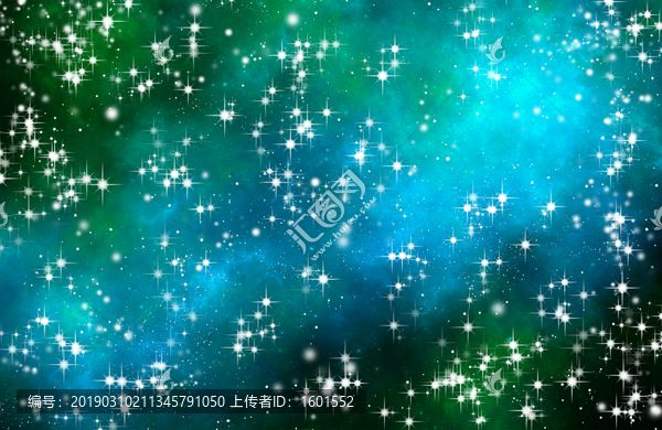 藍綠色宇宙星空裝飾畫
