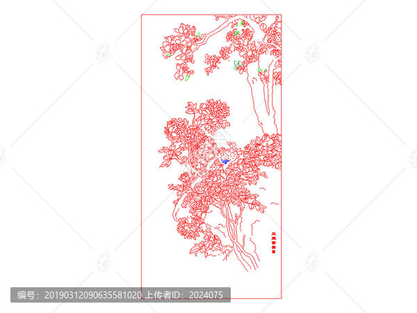 中式玄關(guān)AI線稿玉堂富貴