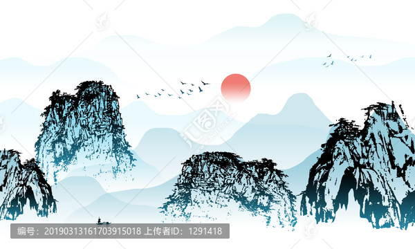 山水風(fēng)景畫(huà)