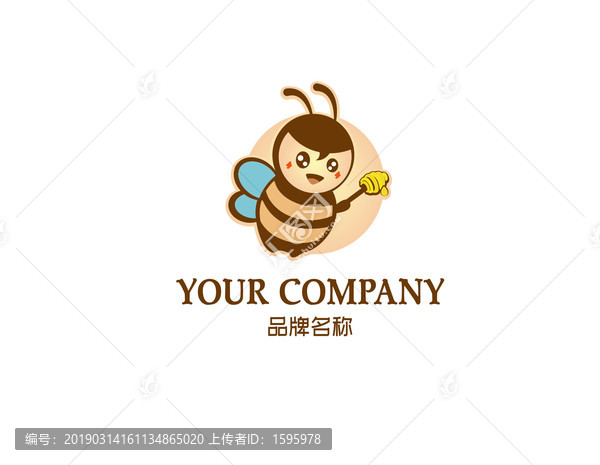 卡通蜜蜂logo