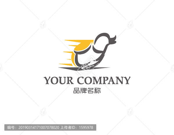 卡通鸭子logo