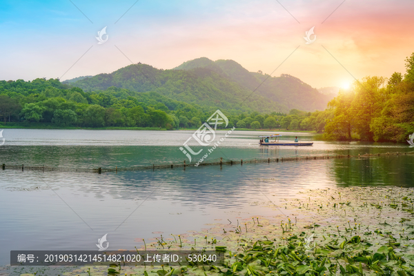 杭州西湖风光山水湖泊