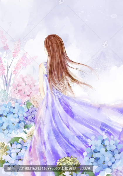 唯美女孩背影