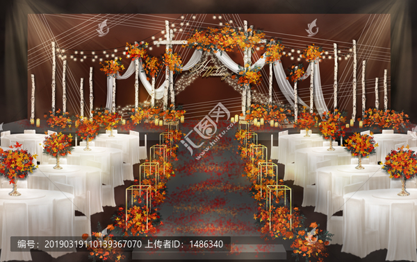 橙色婚禮美式鄉(xiāng)村婚禮紅色婚禮