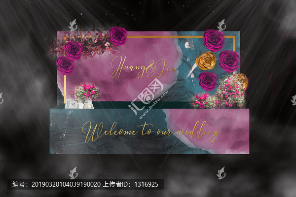 婚禮簽到區(qū)效果圖
