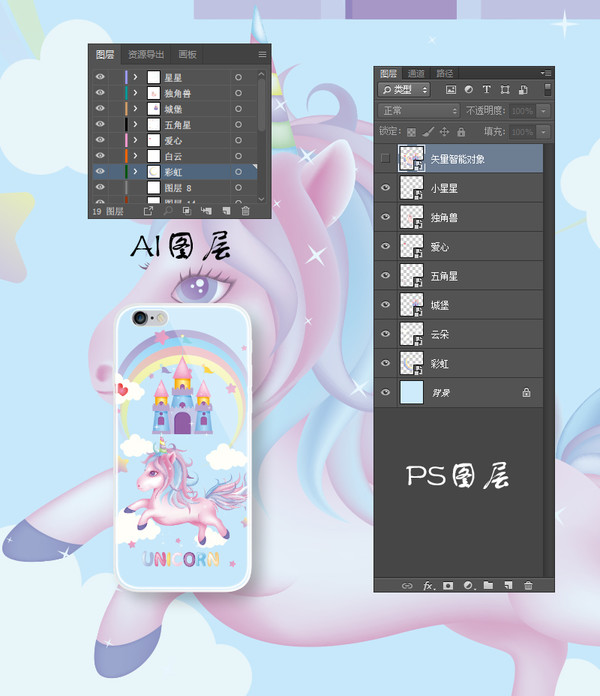 卡通獨角獸封面