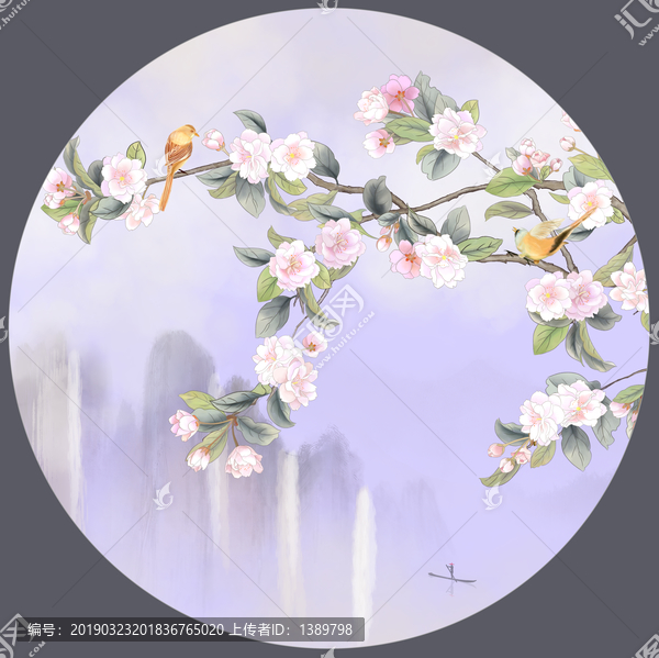 手繪花鳥裝飾畫