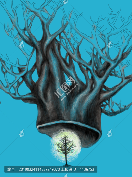 手绘一棵树