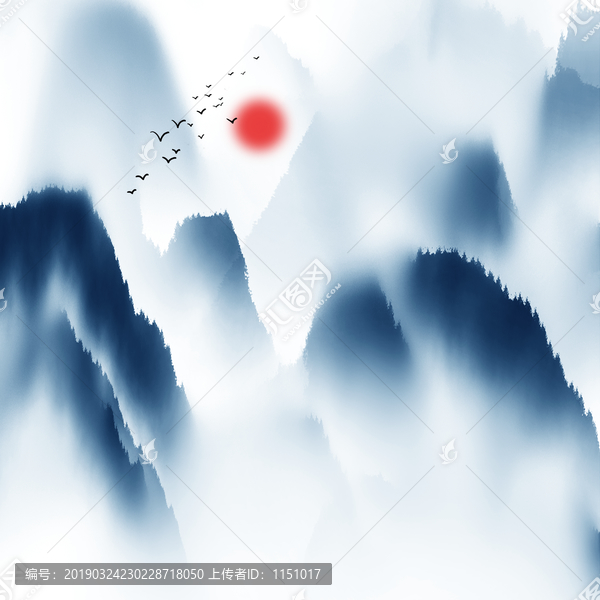 水墨山水装饰画