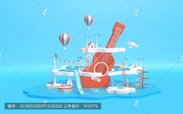 c4d夏季場景設(shè)計