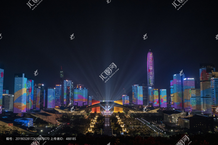深圳市民中心夜景风光
