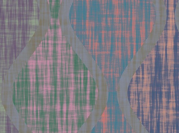 彩色抽象几何图案布纹地毯墙纸