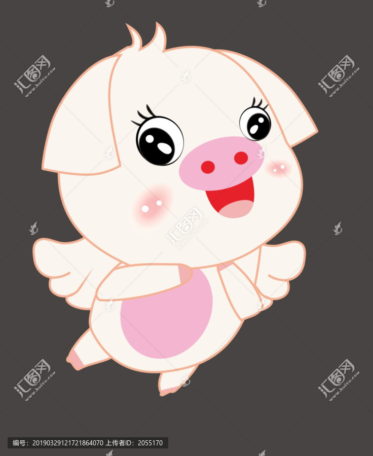卡通豬可愛小豬