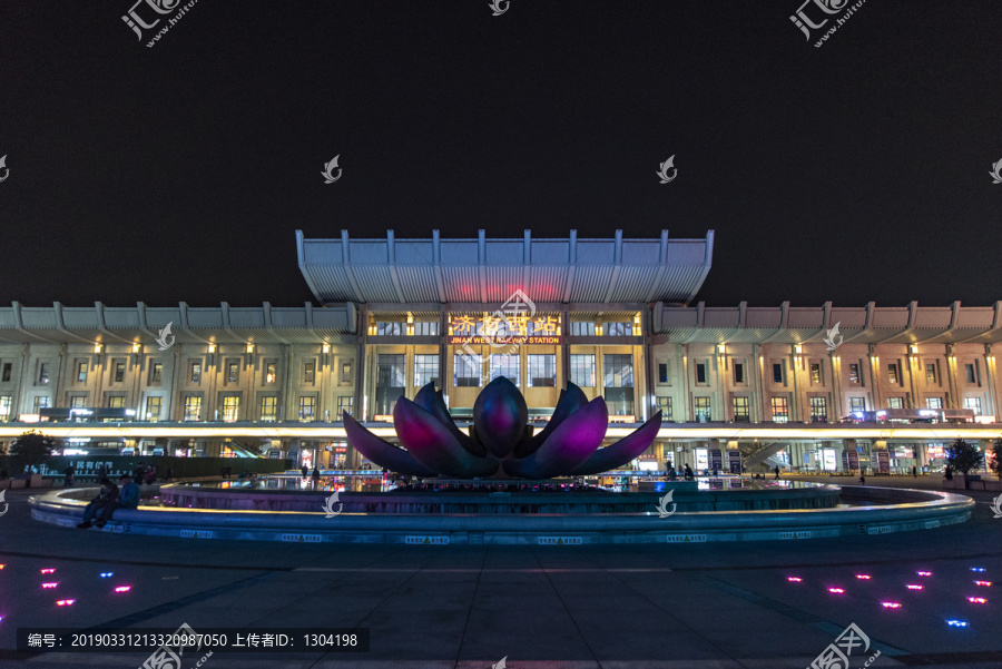 济南西站夜景