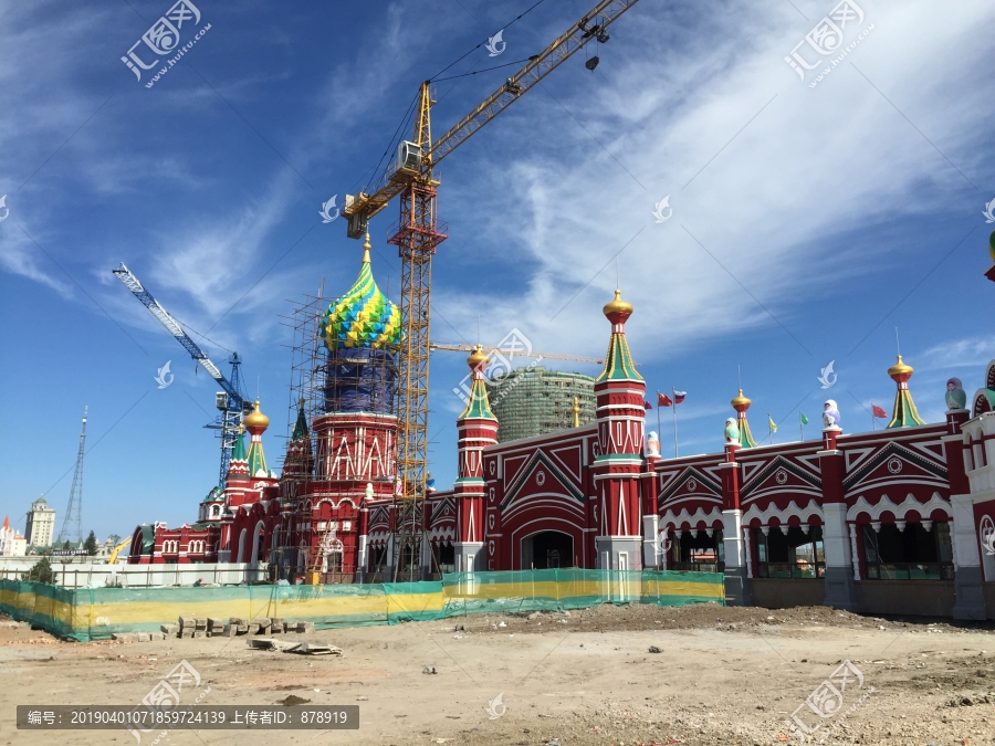 满洲里套娃广场建设工地