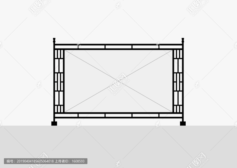 中式展板架