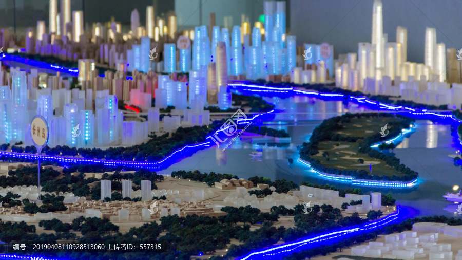 广州城市规划模型长洲岛
