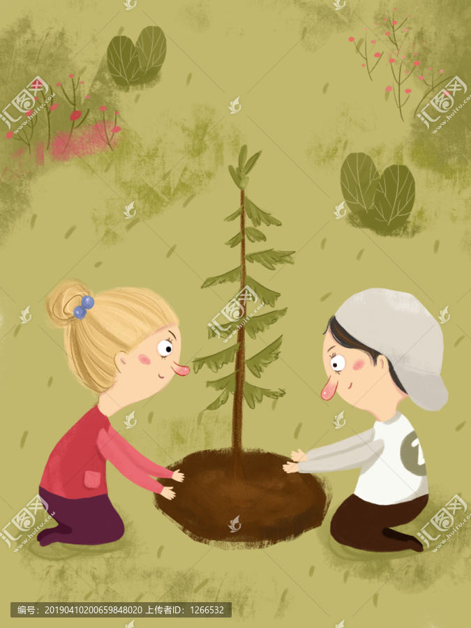 植樹節(jié)插畫