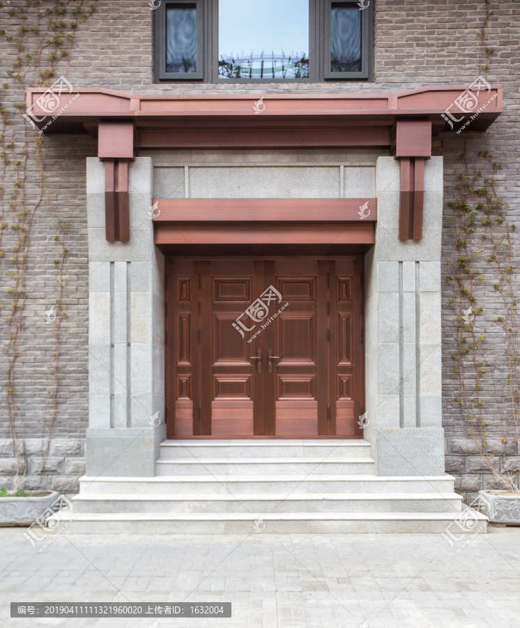 现代中式铜门门头