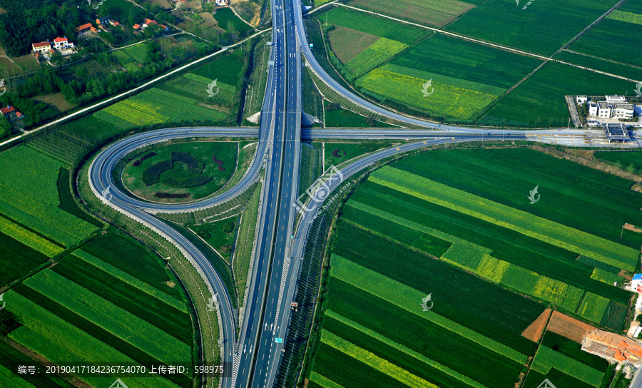 航拍高速公路风景