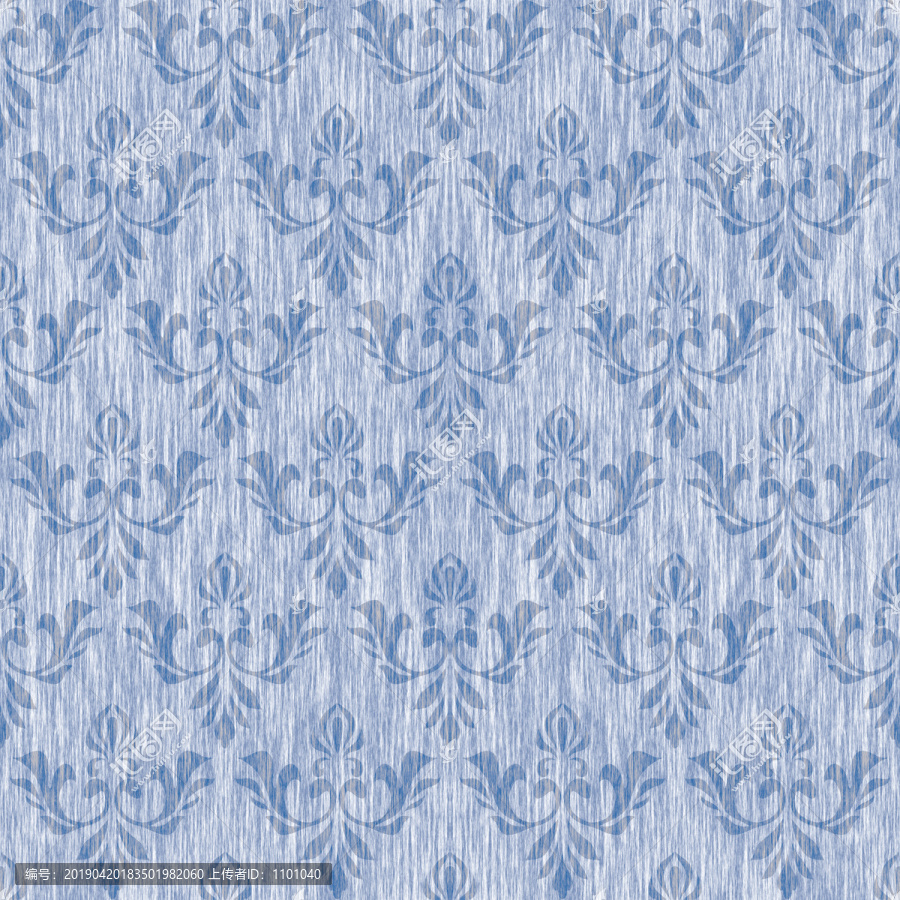 蓝灰色欧式花纹布纹墙纸背景