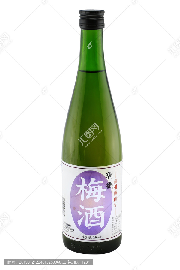 瓶装日本酒透明底