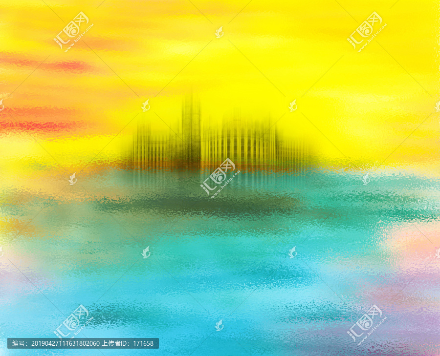 抽象風(fēng)景插畫